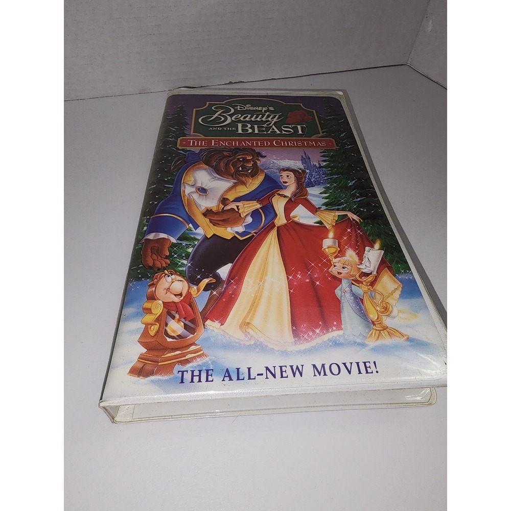 Disney's Beauty and the Beast Enchanted Christmas VHS Clamshell‎